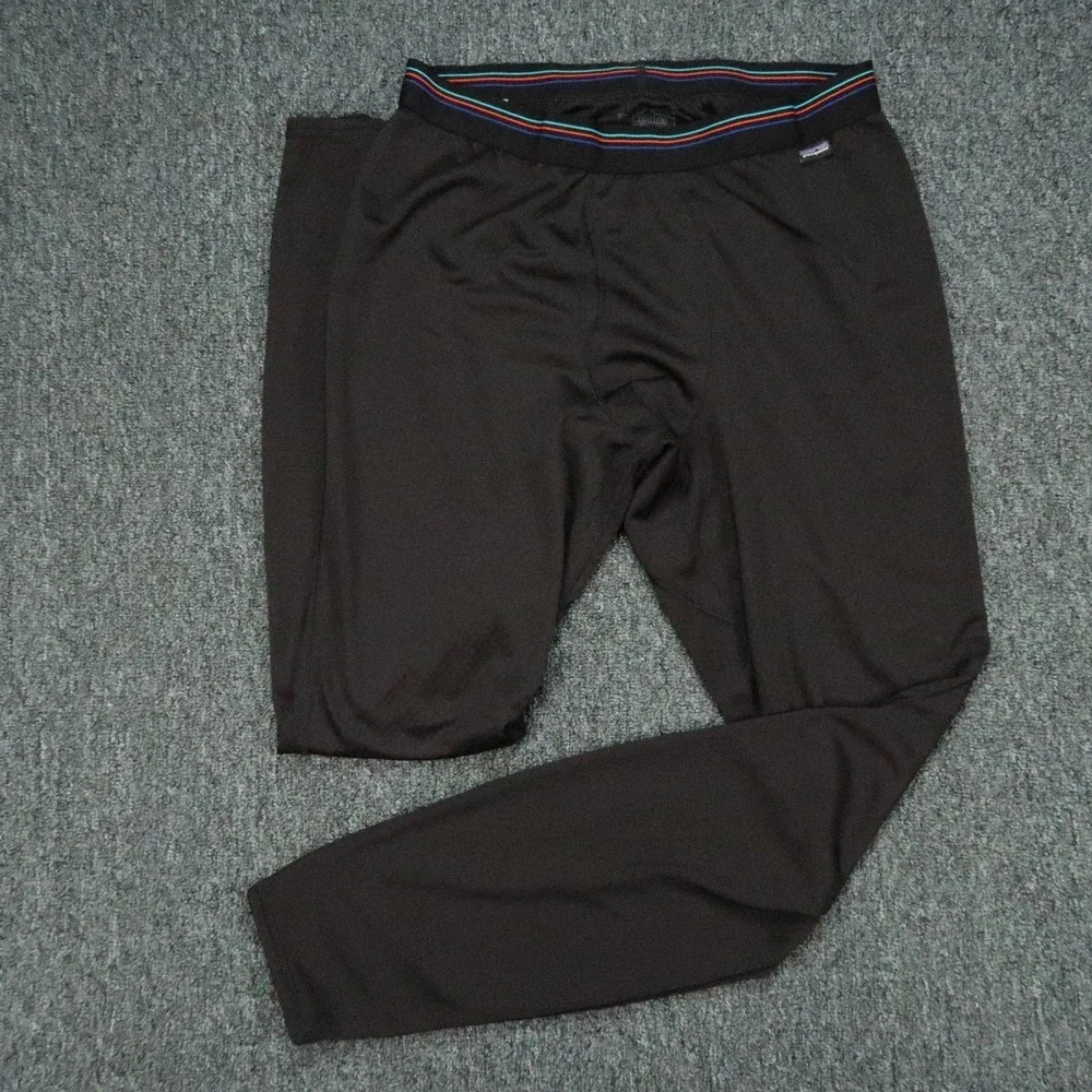 Patagonia Pants Mens Medium Black Capilene Midweight Baselayer Bottoms Athletic